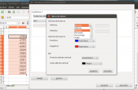 Opciones de la barra de datos en LibreOffice Calc