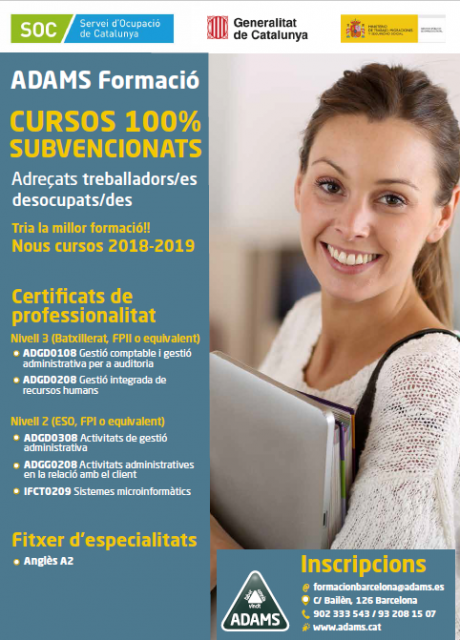 Cartel cursos FOAP Adams 2019