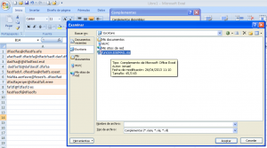 Seleccionar complemento a instalar en Excel 2007